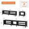 95-inch TV Stand for 85-inch Flat Screen, Wood Media Console Storage Cabinet Entertainment Centre with 6 Open Shelves, Black